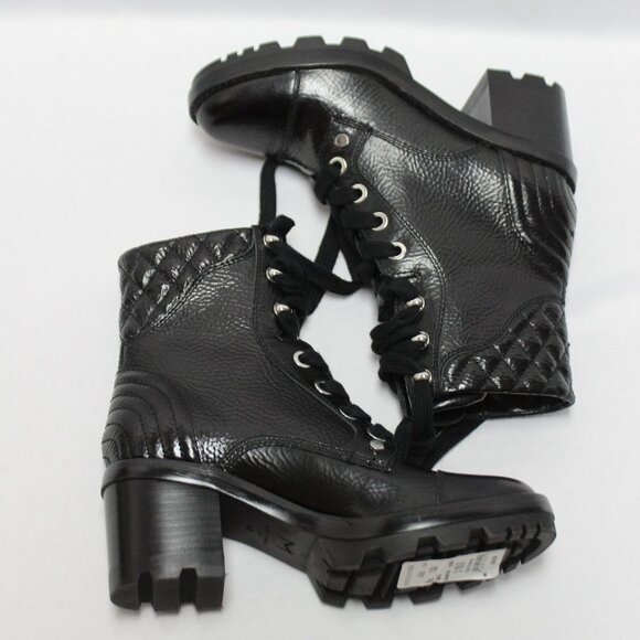 NWT Marc Fisher Black Leather Heeled Ankle Boots - Picture 15 of 16